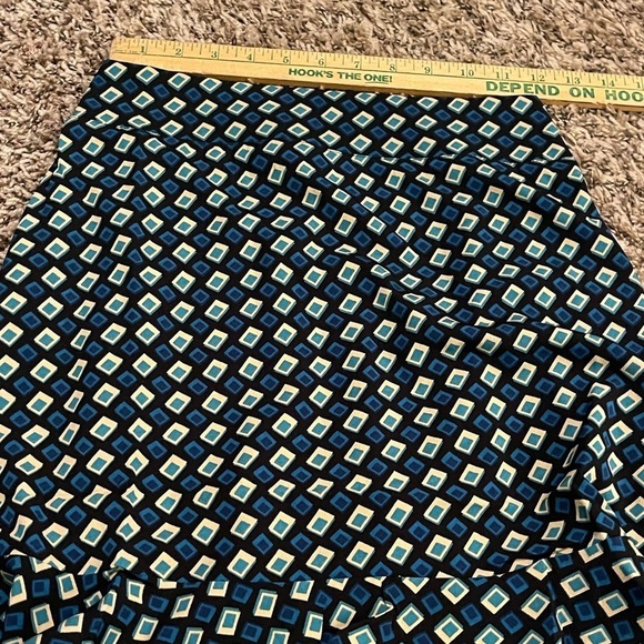 Band of the free nwt geometric ruffle teal mini skirt - Picture 9 of 10